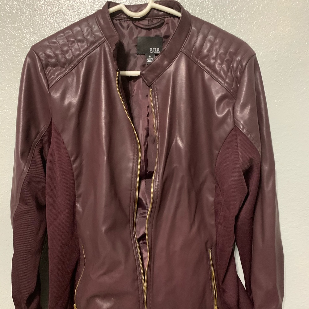 Purple women’s leather jacket
